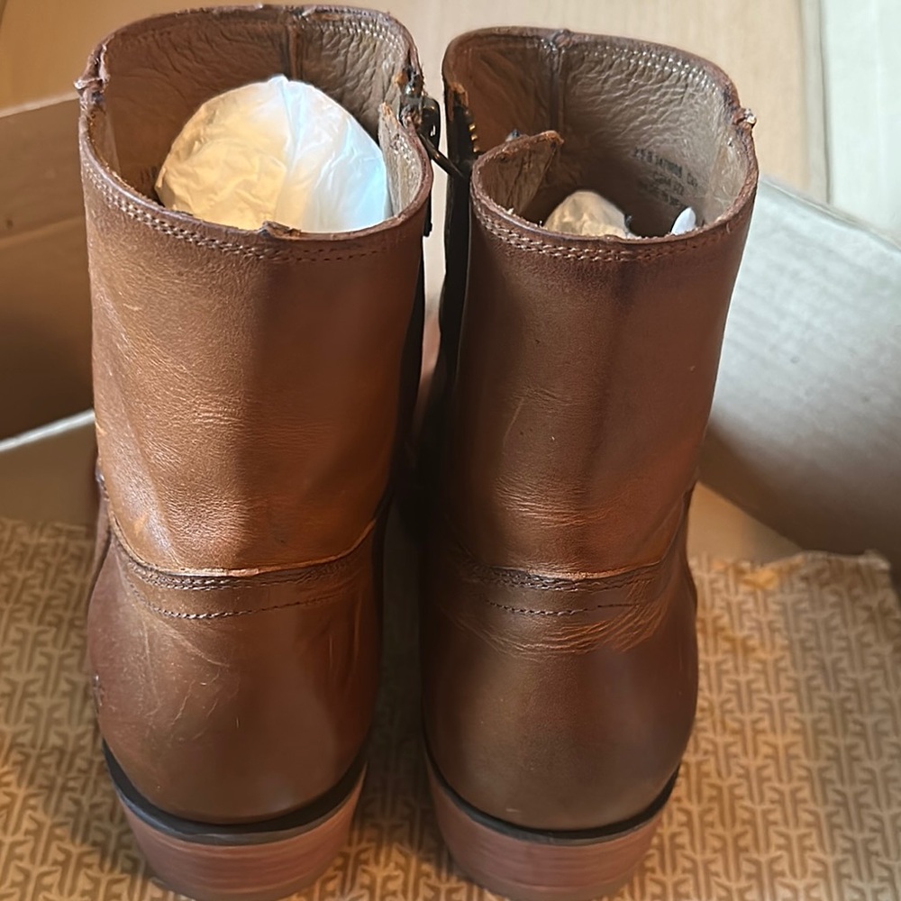 Frye Brown Leather Ankle Booties - Picture 3 of 4